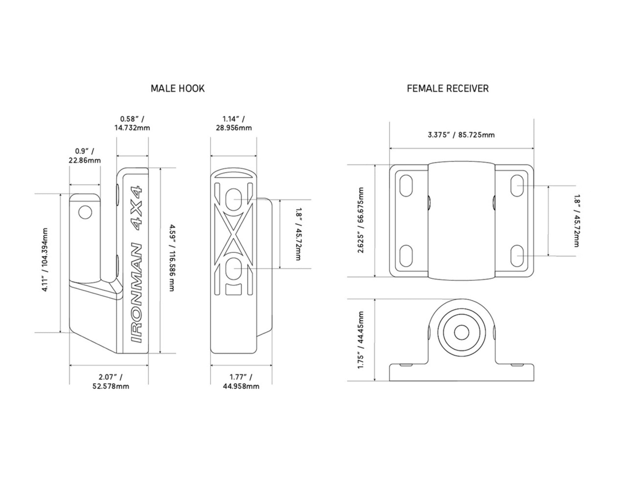 Awning Quick Release Mounting Brackets