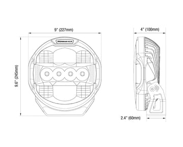 Scope 9" LED Driving Light Kit