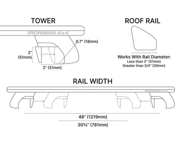 Universal Atlas Roof Rack Cross Bars