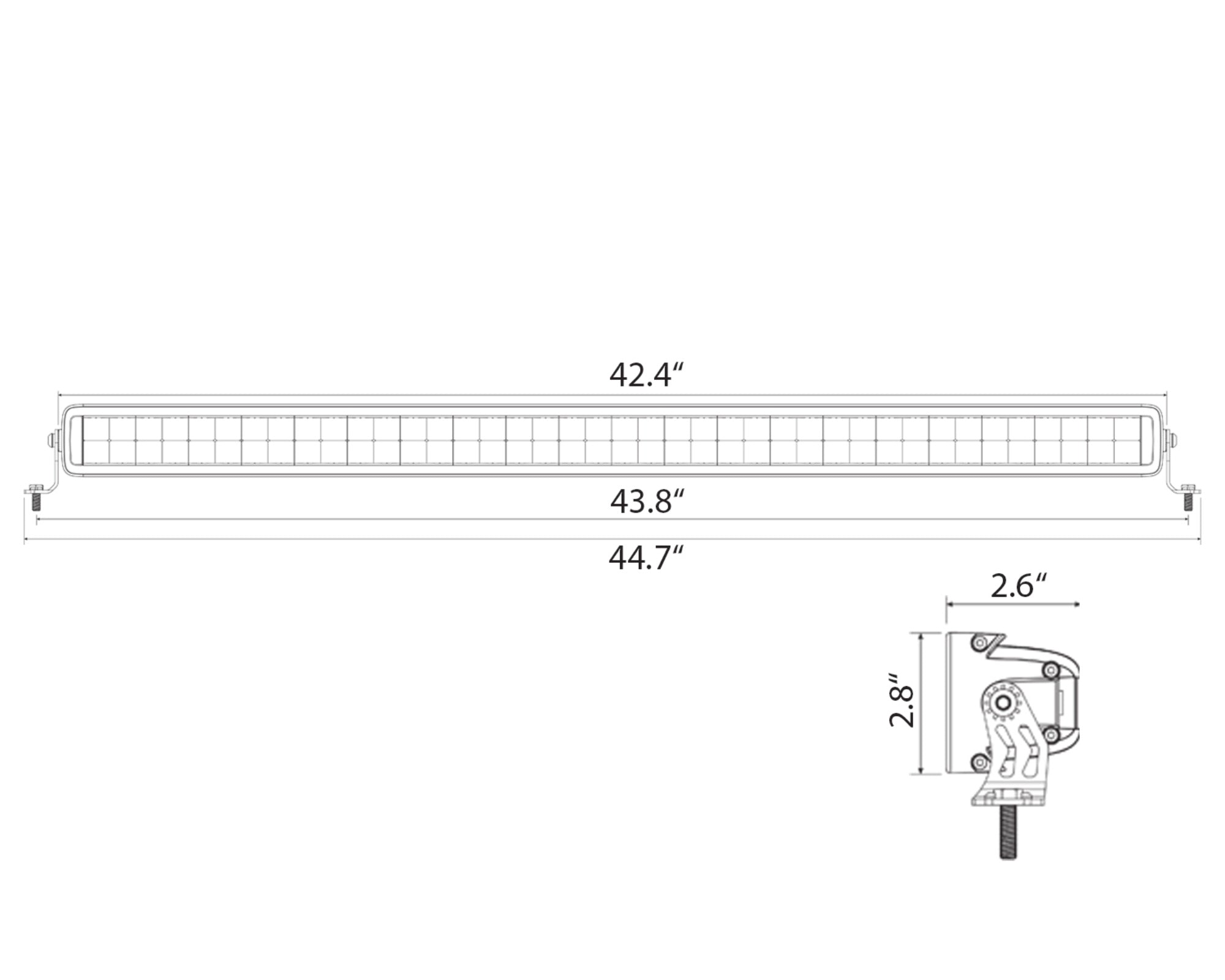 Bright Saber LED Dual Row Light Bar - 42.5"