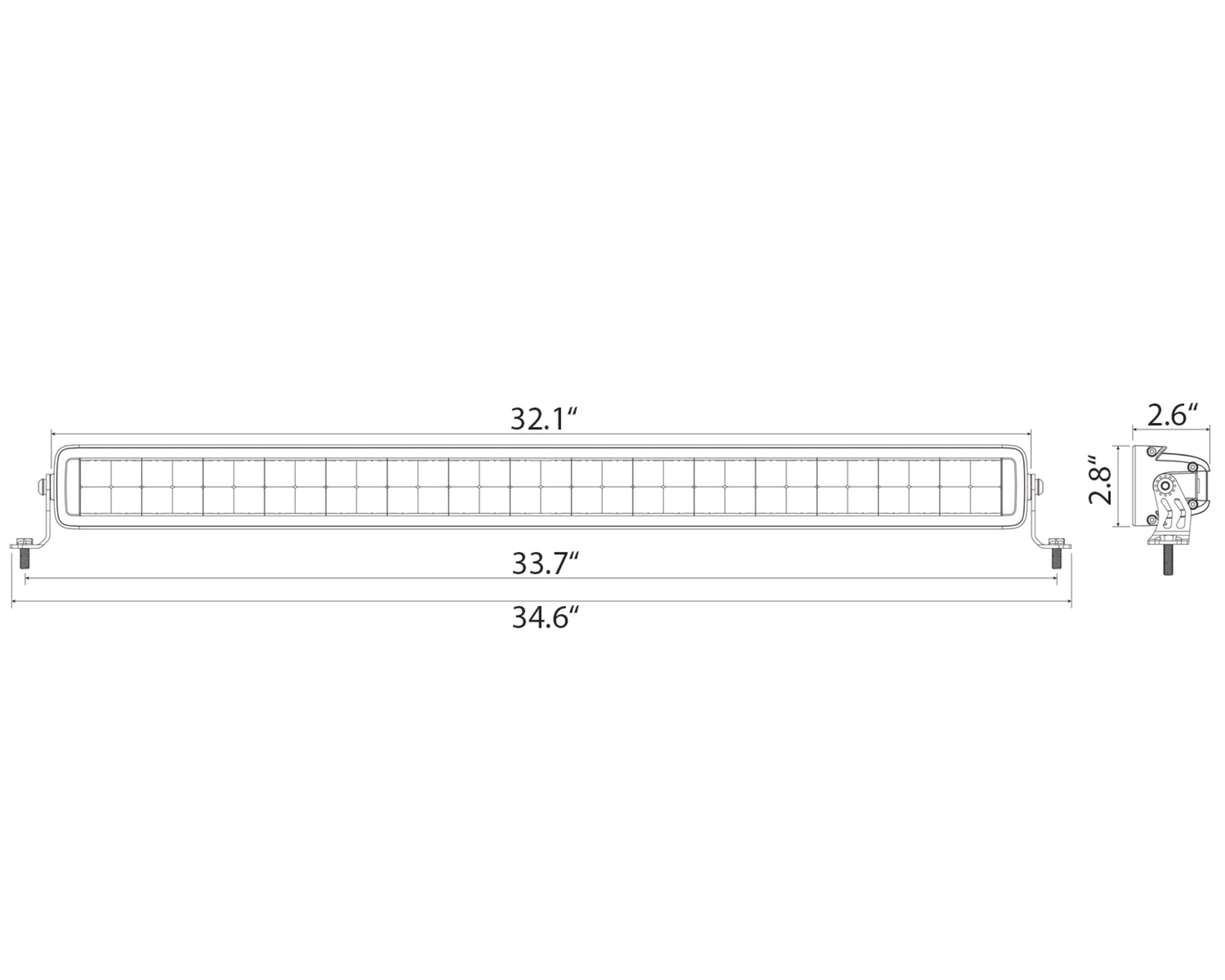 Bright Saber LED Dual Row Light Bar - 32"