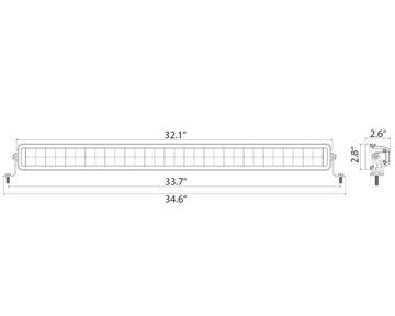 Bright Saber LED Dual Row Light Bar - 32"