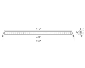 Bright Saber-X LED Single Row Light Bar - 32"