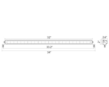 Bright Saber LED Single Row Light Bar - 32"