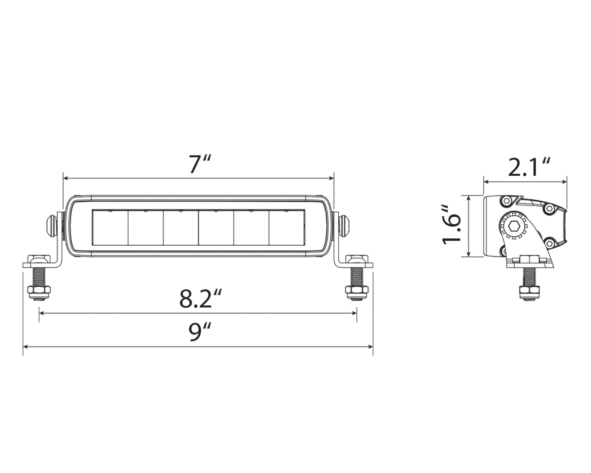 Bright Saber-X LED Single Row Light Bar - 7"