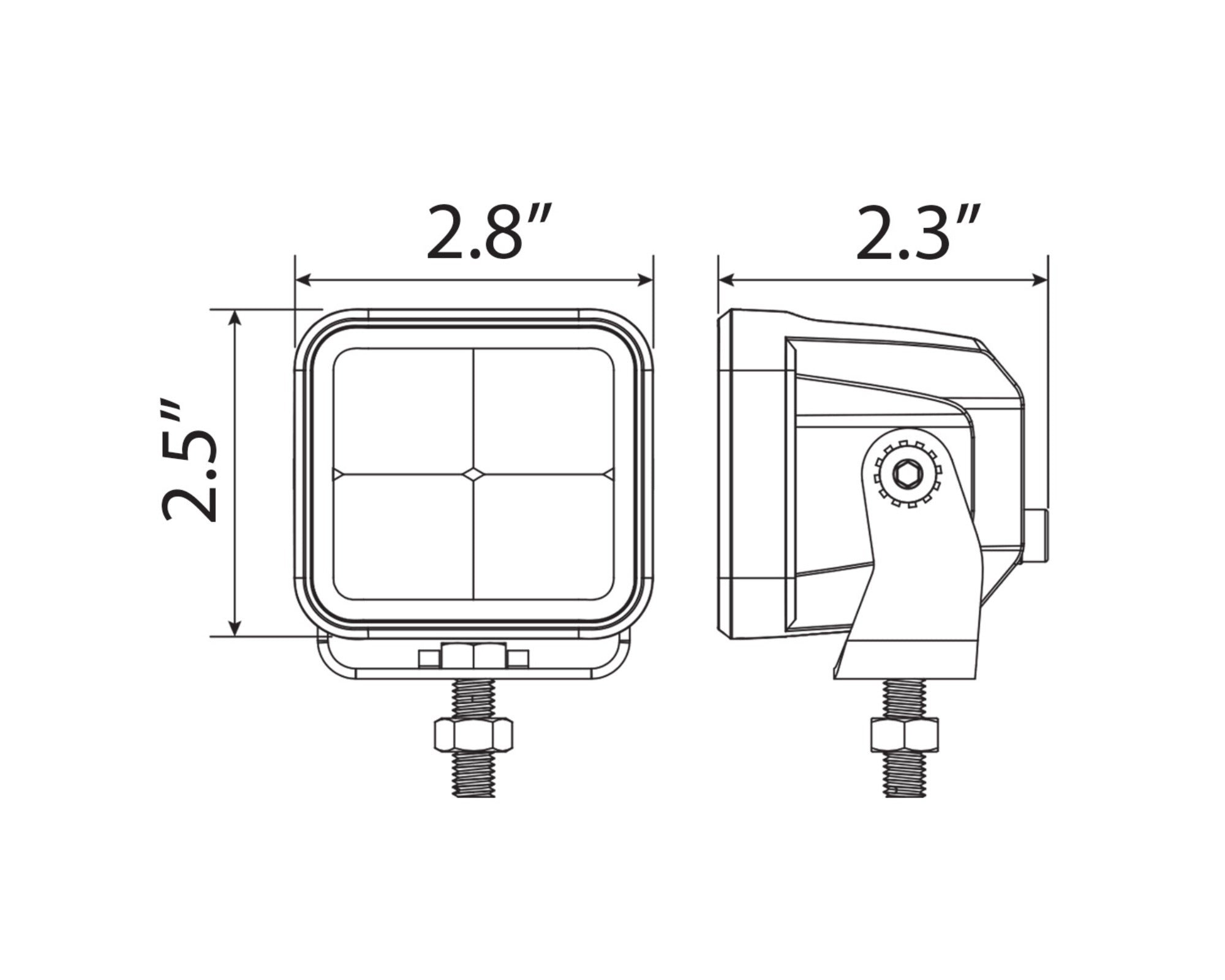 2.8" LED Cube Light Kit