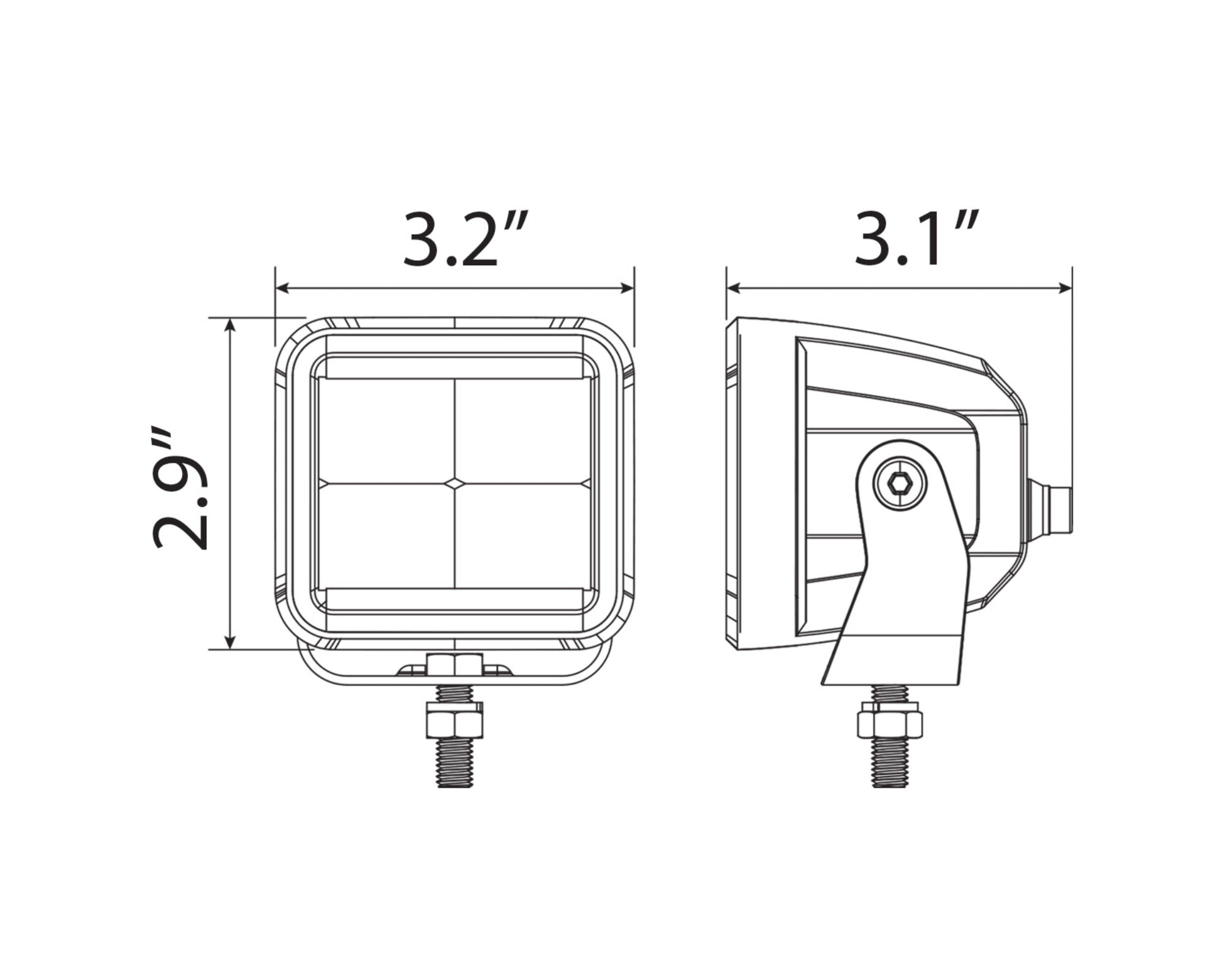 3.2" LED Cube Light Kit