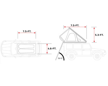 Swift 1400 Hard Shell Rooftop Tent