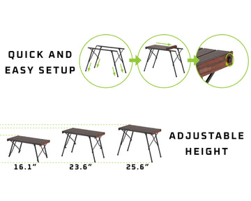 Quick Fold Aluminum Camp Table