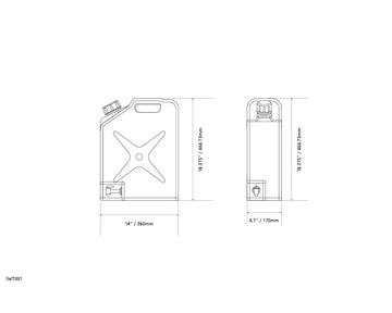 20L Plastic Jerry Can Water Tank - 5 Gal