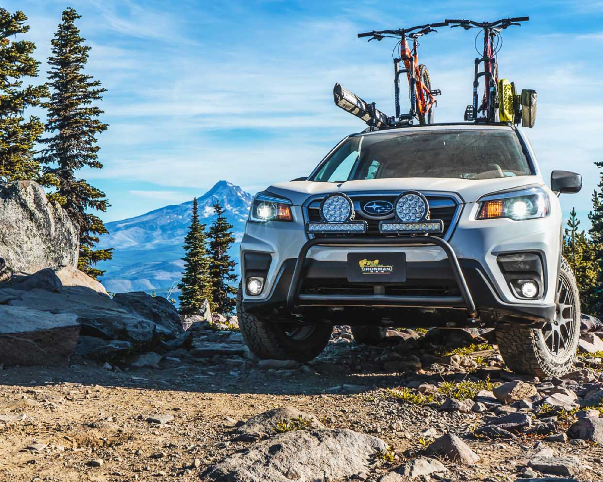 Rally Innovations - Front Rally Light Bar Mount Kit with LED Lights | Subaru Forester (2019-2021)