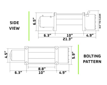 MONSTER WINCH 9500LBS 12v Electric (Steel Cable)